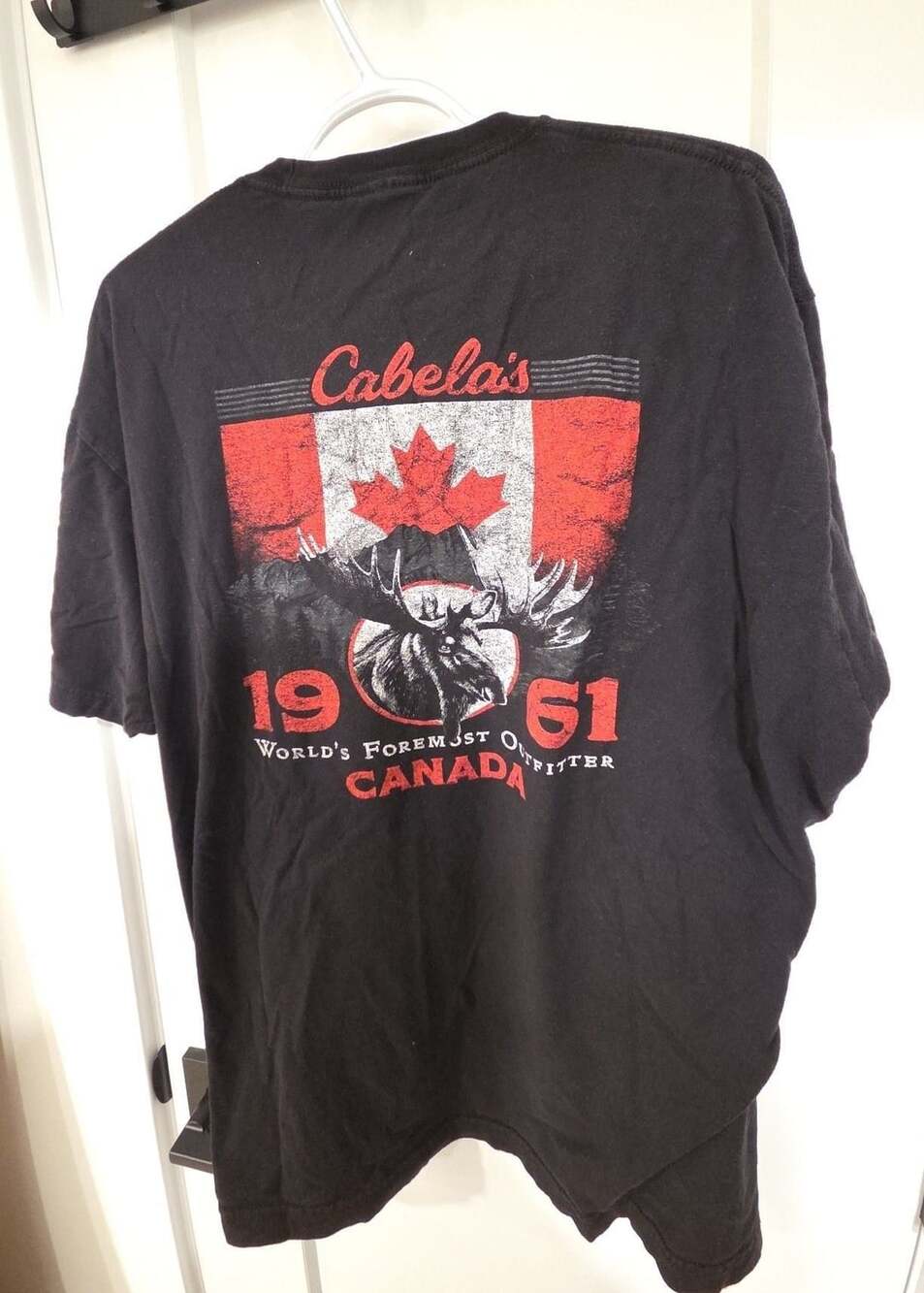 Cabela's Graphic T-Shirt Size 2XL Black Canada Moose 1961